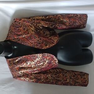 Mexx vintage international woman blazer size Large 40, red/purple/gold, shld pad